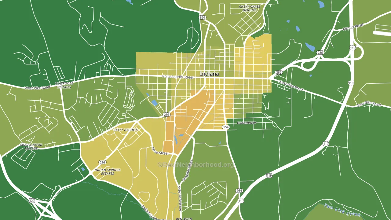 15705, PA block-group voter-turnout map