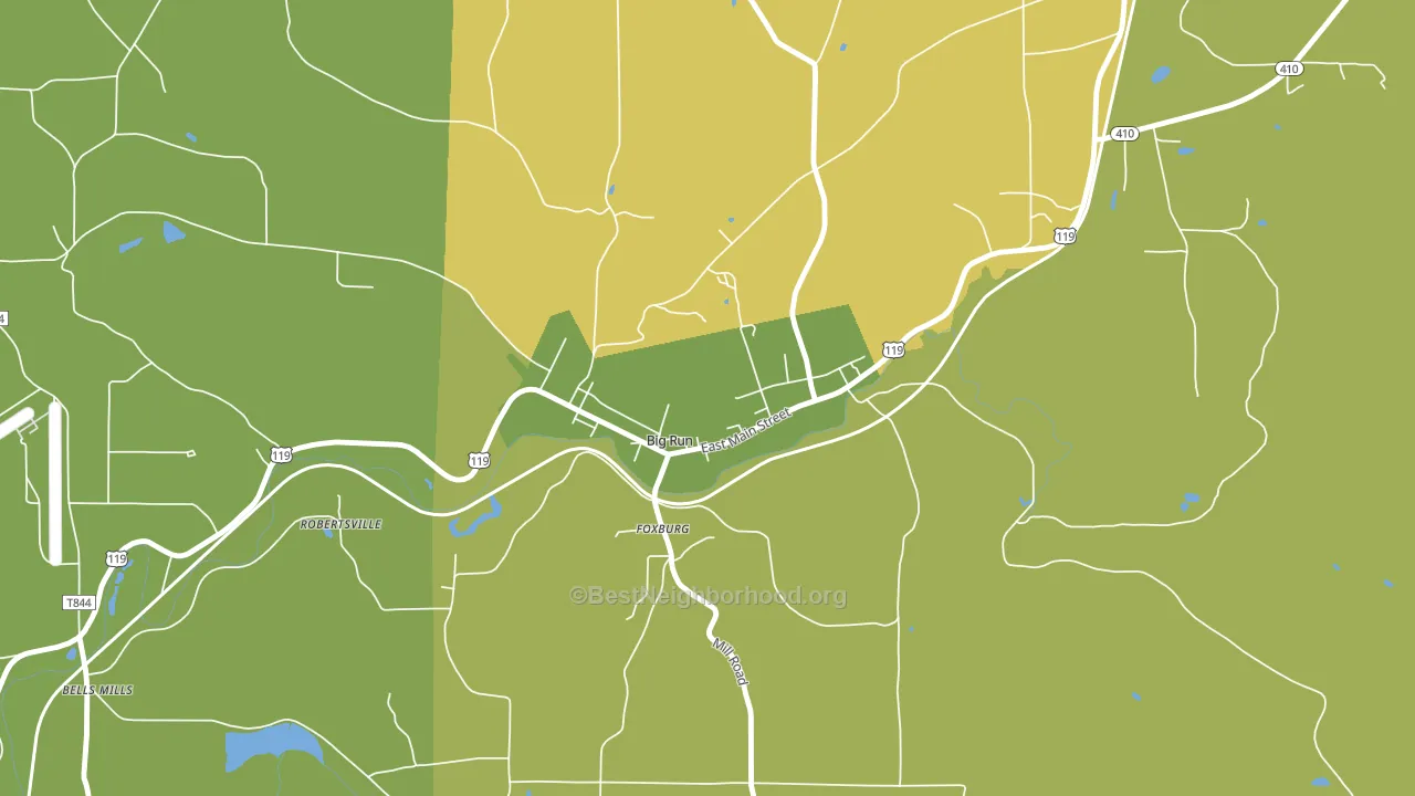 15715, PA block-group voter-turnout map