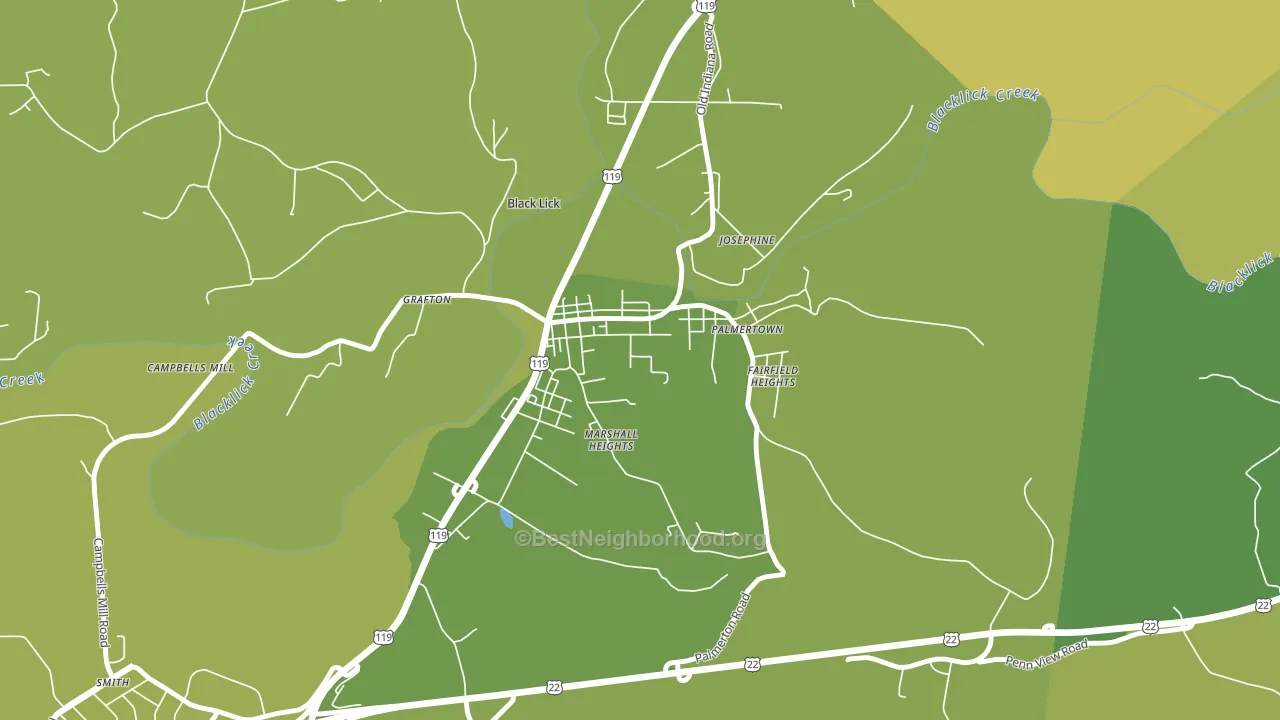 15716, PA block-group voter-turnout map