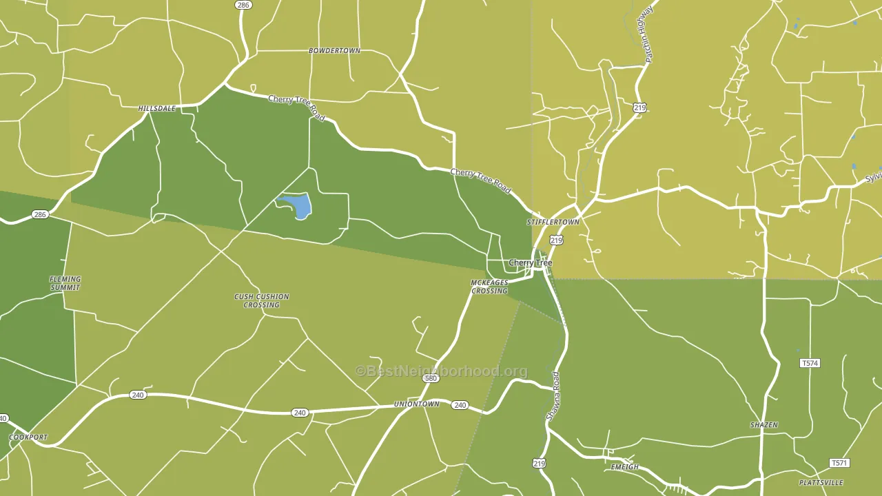 15724, PA block-group voter-turnout map