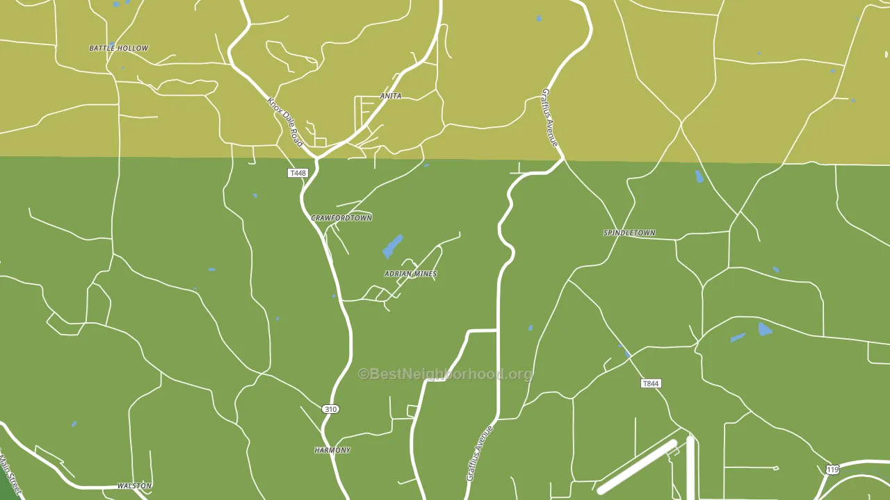 15733, PA block-group voter-turnout map