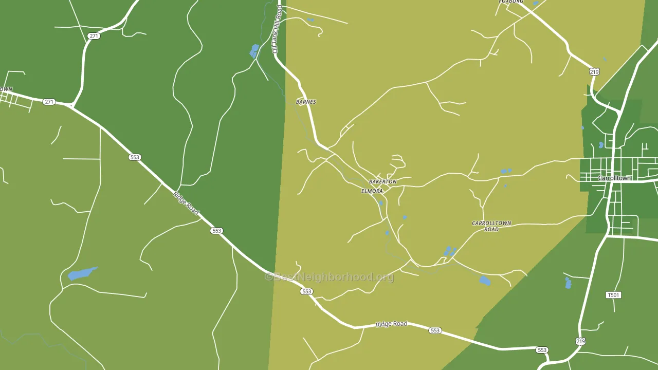 15737, PA block-group voter-turnout map