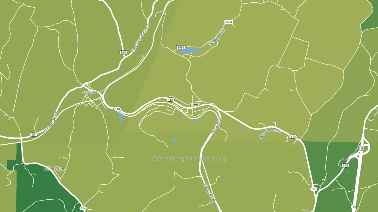 15739, PA block-group voter-turnout map
