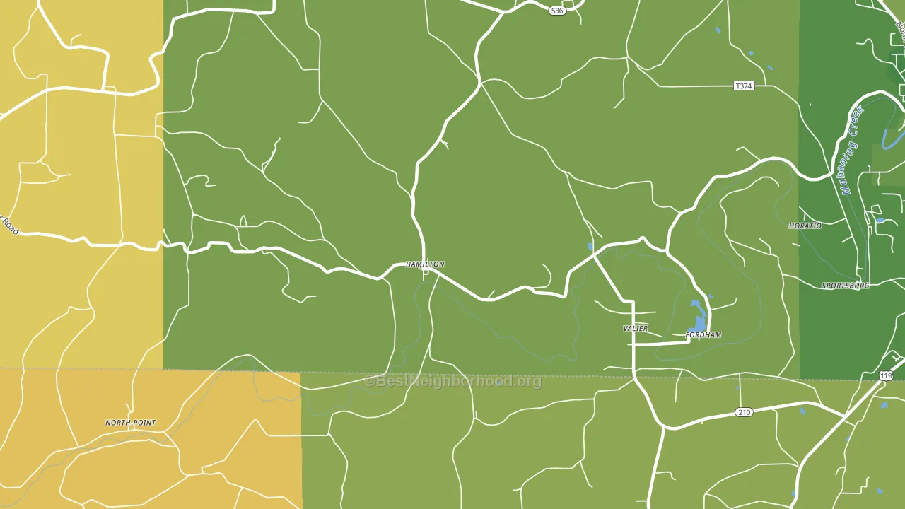 15744, PA block-group voter-turnout map