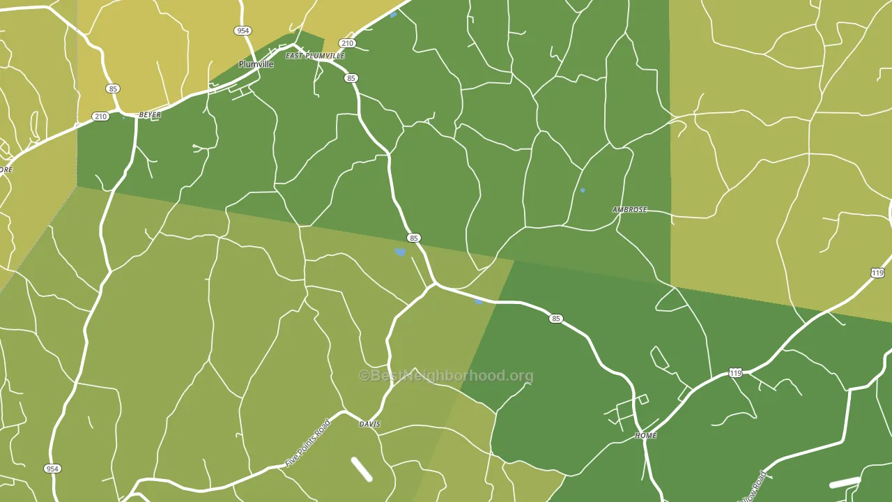 15747, PA block-group voter-turnout map