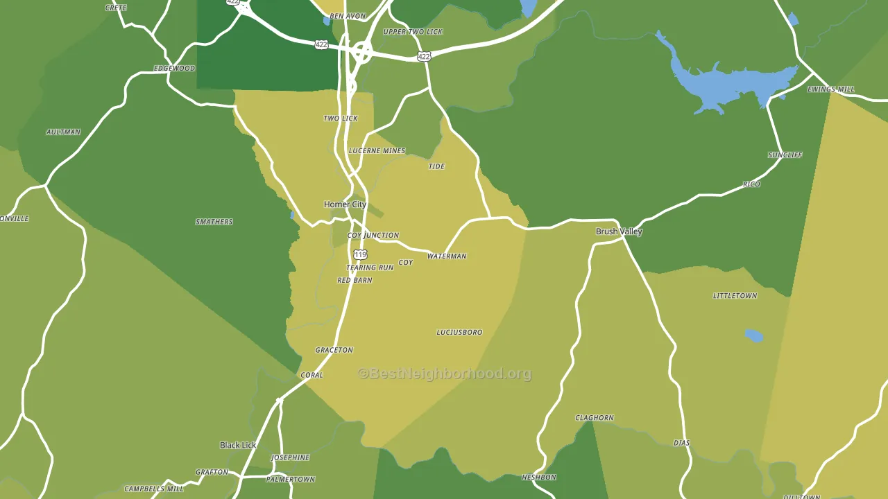 15748, PA block-group voter-turnout map
