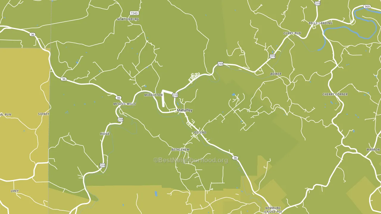 15757, PA block-group voter-turnout map