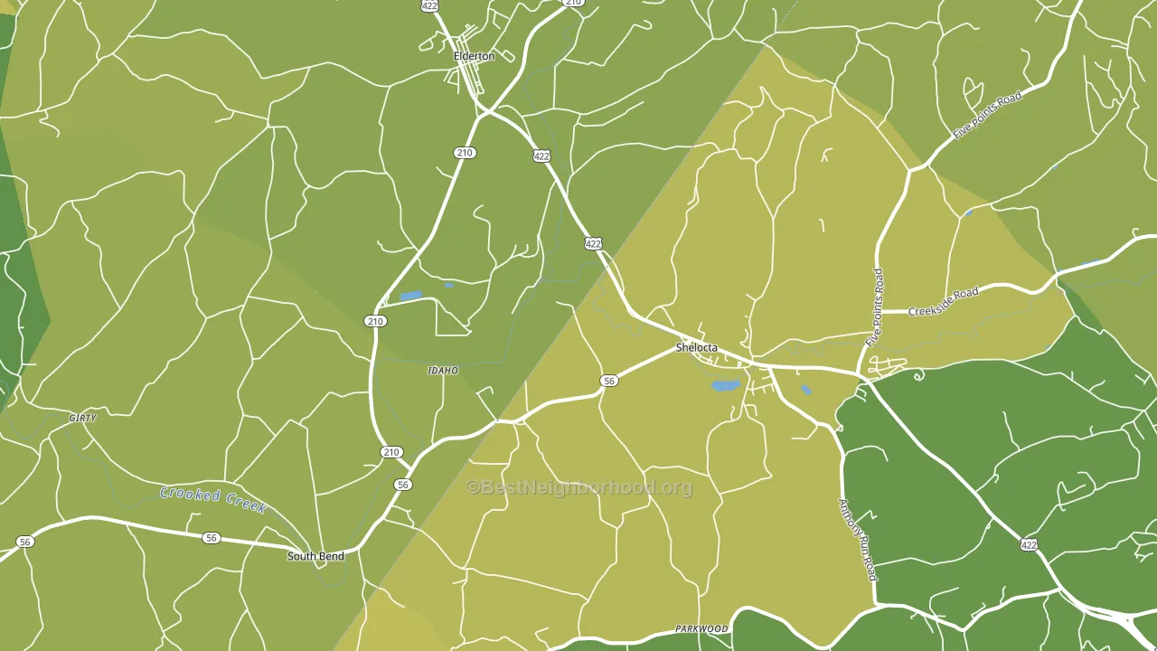 15774, PA block-group voter-turnout map