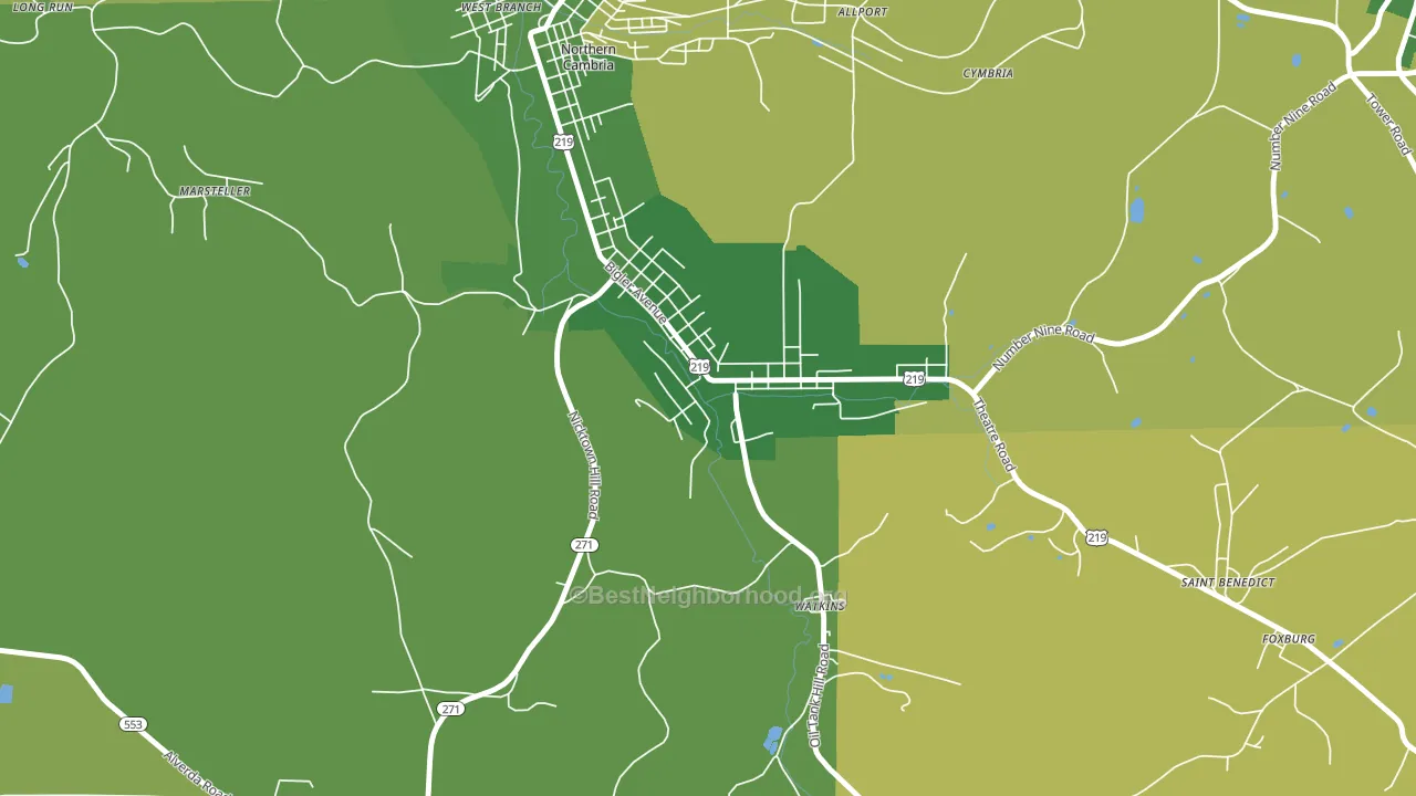 15775, PA block-group voter-turnout map