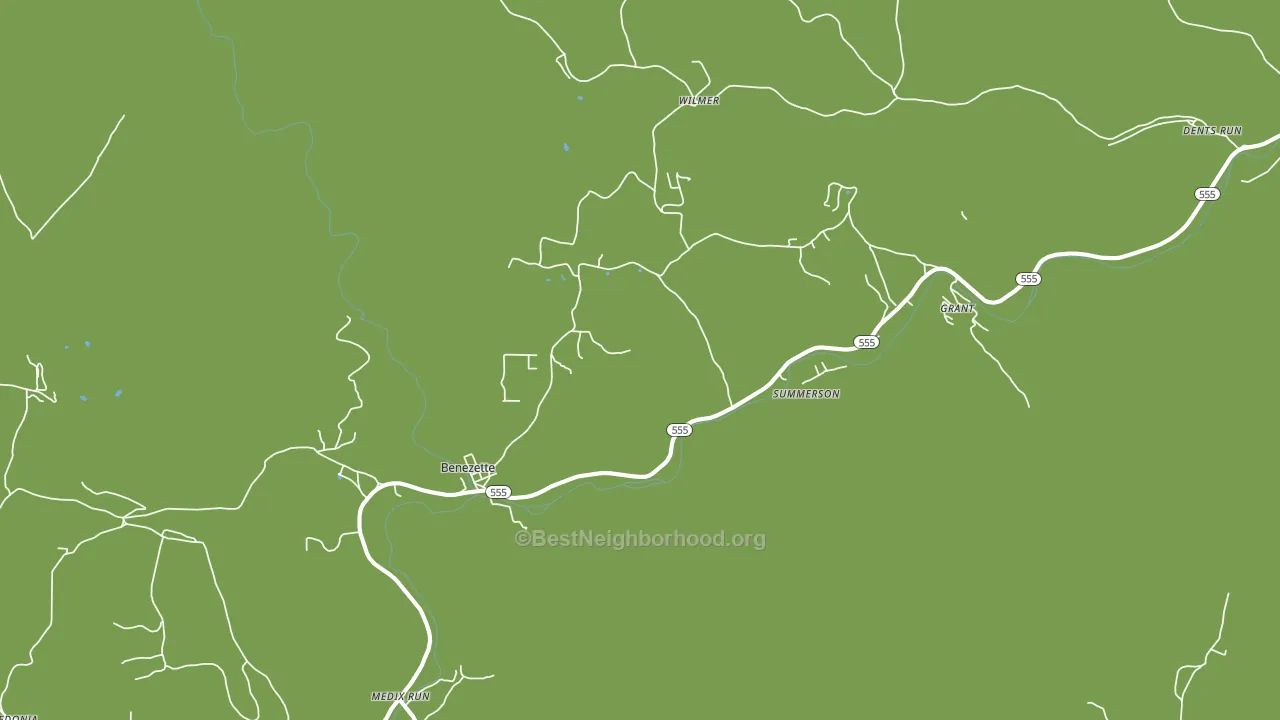 15821, PA block-group voter-turnout map