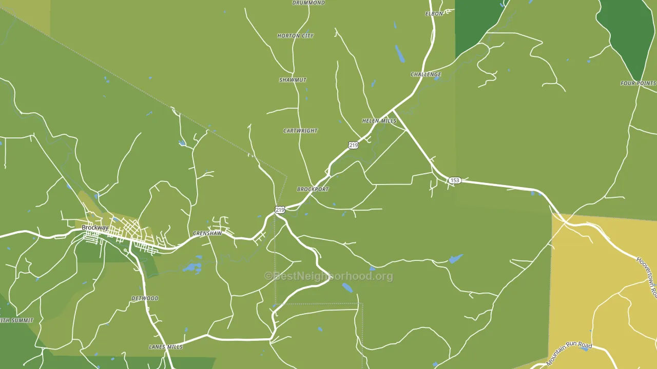 15823, PA block-group voter-turnout map
