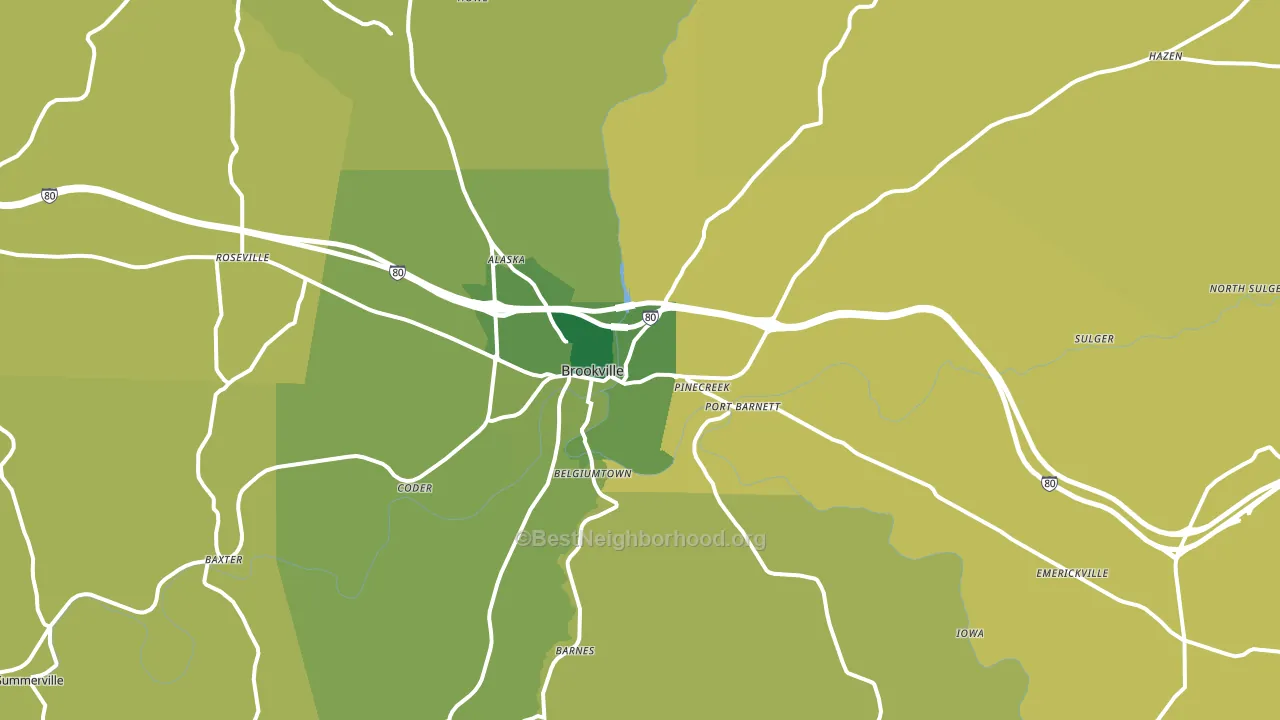 15825, PA block-group voter-turnout map