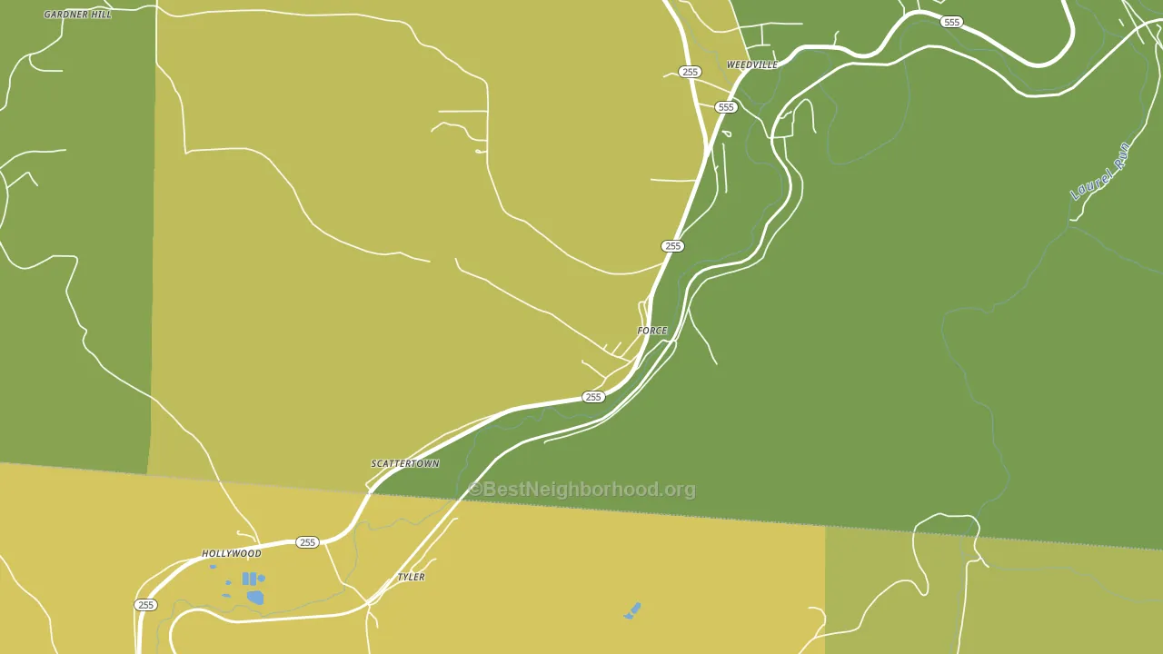 15841, PA block-group voter-turnout map
