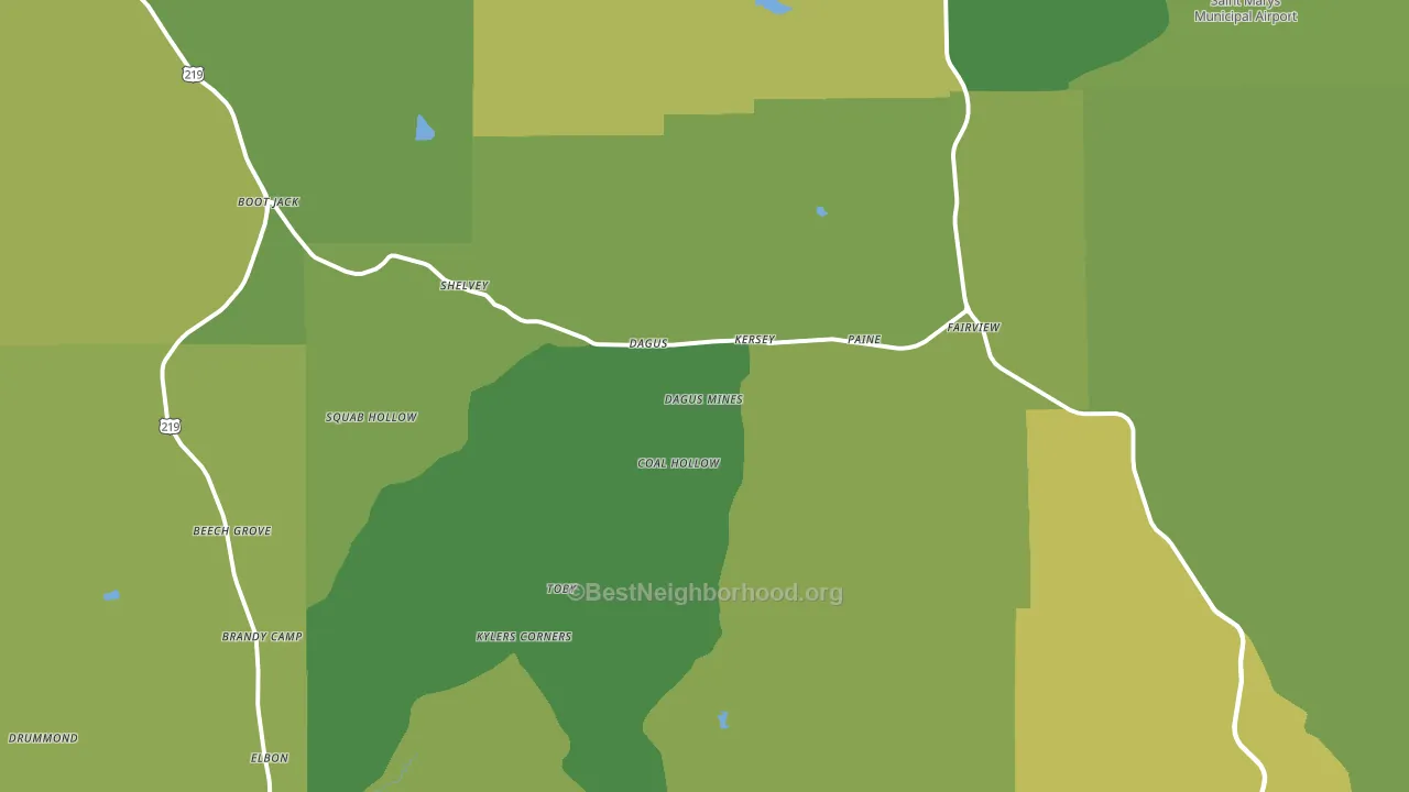 15846, PA block-group voter-turnout map