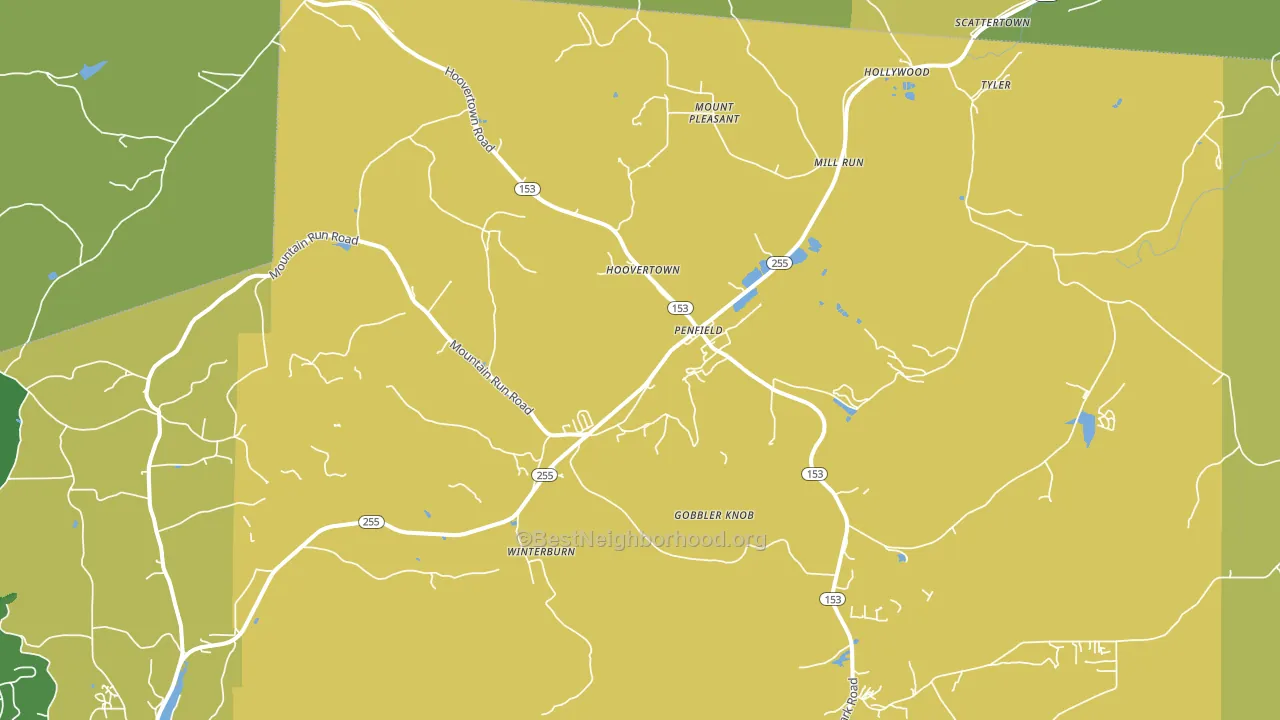 15849, PA block-group voter-turnout map