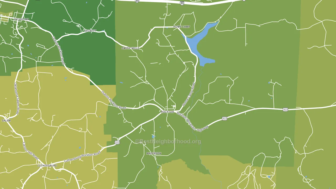 15856, PA block-group voter-turnout map