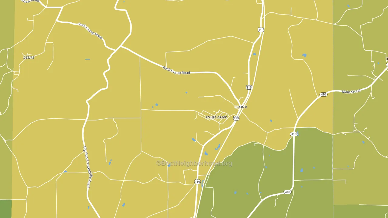 15863, PA block-group voter-turnout map