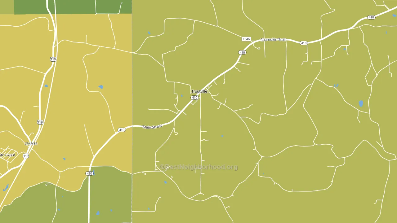15866, PA block-group voter-turnout map