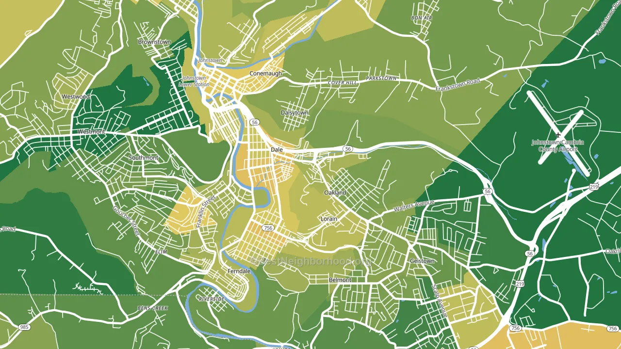 15902, PA block-group voter-turnout map