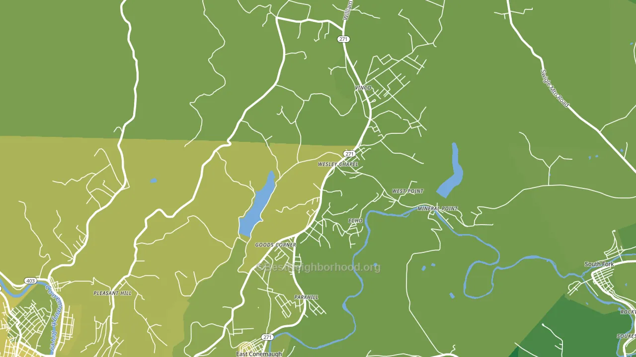 15909, PA block-group voter-turnout map