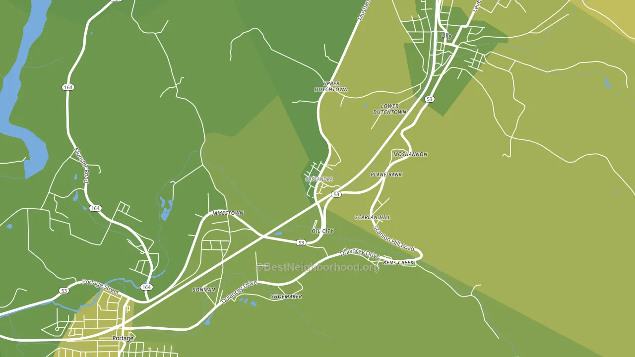 15925, PA block-group voter-turnout map