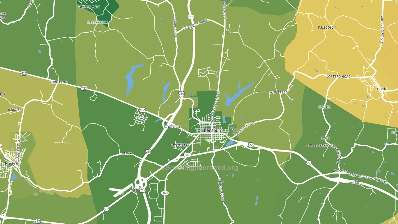 15931, PA block-group voter-turnout map