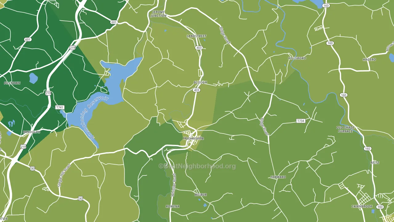 15936, PA block-group voter-turnout map
