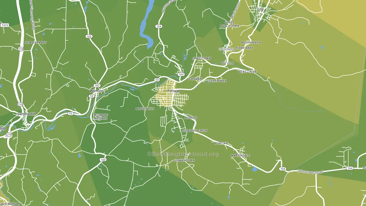 15946, PA block-group voter-turnout map