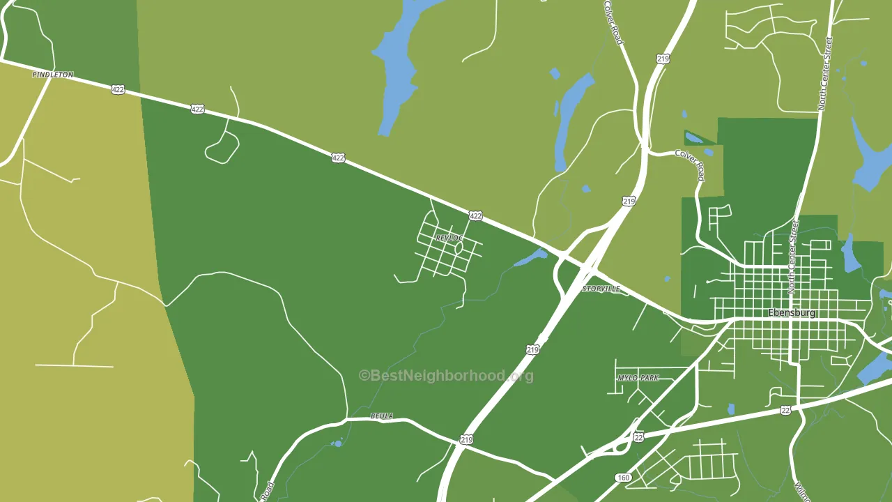 15948, PA block-group voter-turnout map