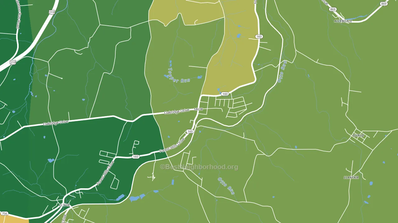 15952, PA block-group voter-turnout map