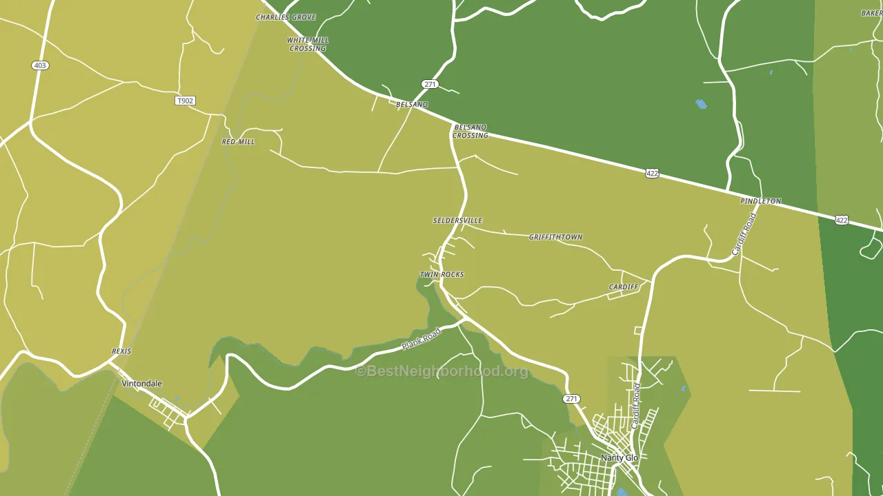 15960, PA block-group voter-turnout map