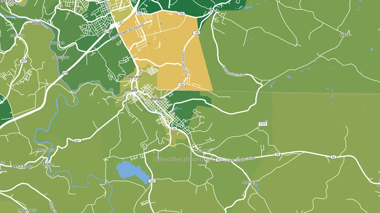 15963, PA block-group voter-turnout map
