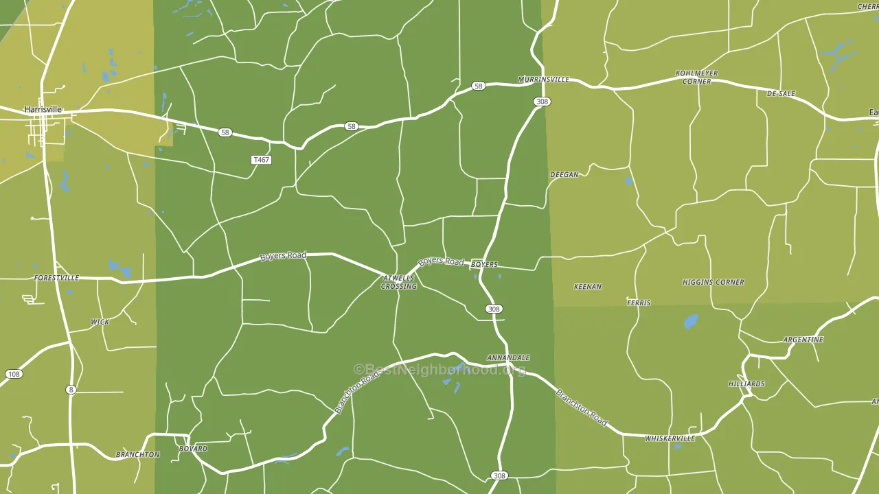 16020, PA block-group voter-turnout map
