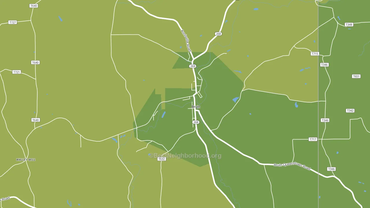 16022, PA block-group voter-turnout map
