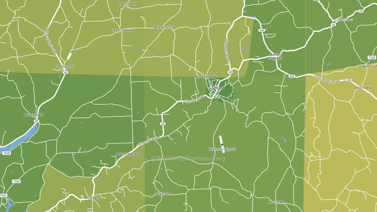 16025, PA block-group voter-turnout map
