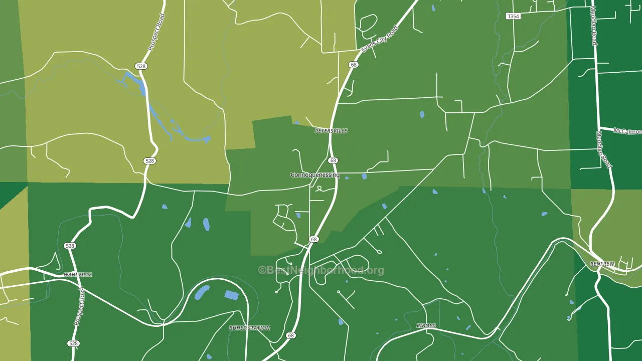 16027, PA block-group voter-turnout map