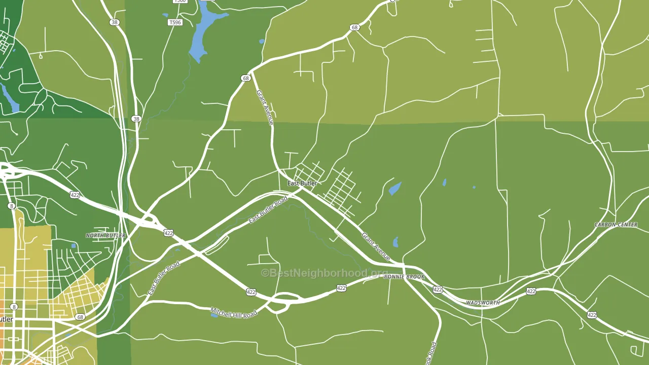 16029, PA block-group voter-turnout map