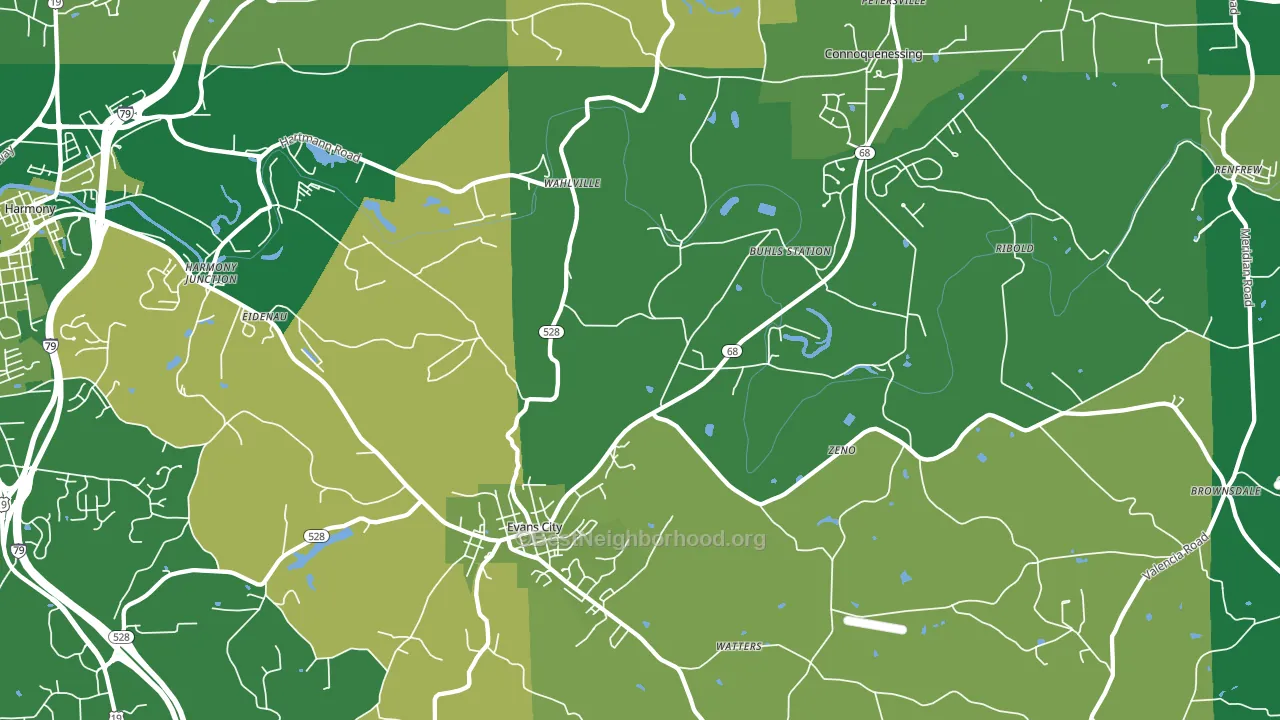 16033, PA block-group voter-turnout map