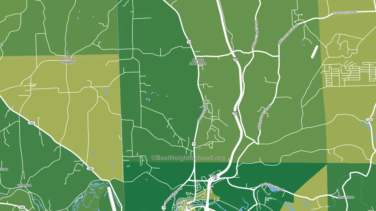 16037, PA block-group voter-turnout map