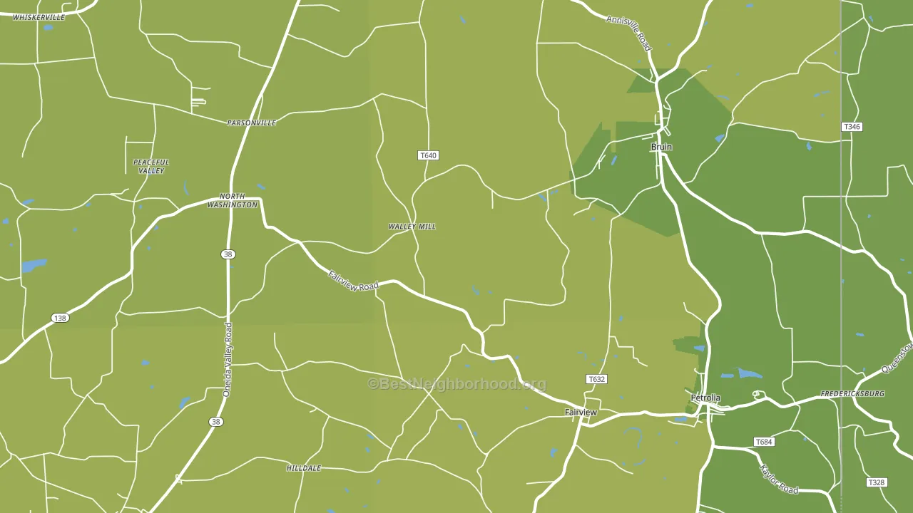 16050, PA block-group voter-turnout map