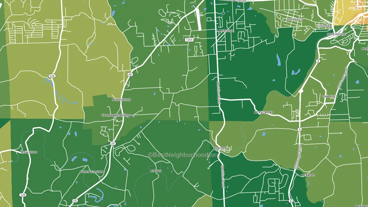 16053, PA block-group voter-turnout map