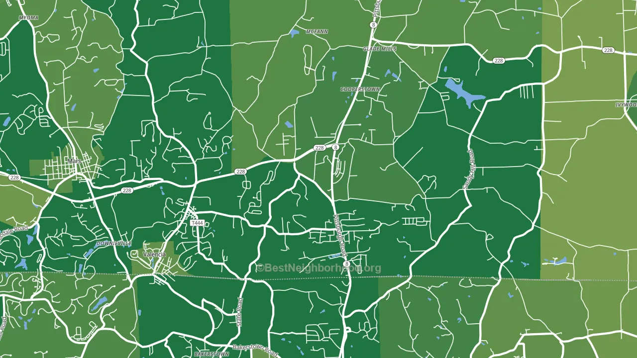 16059, PA block-group voter-turnout map