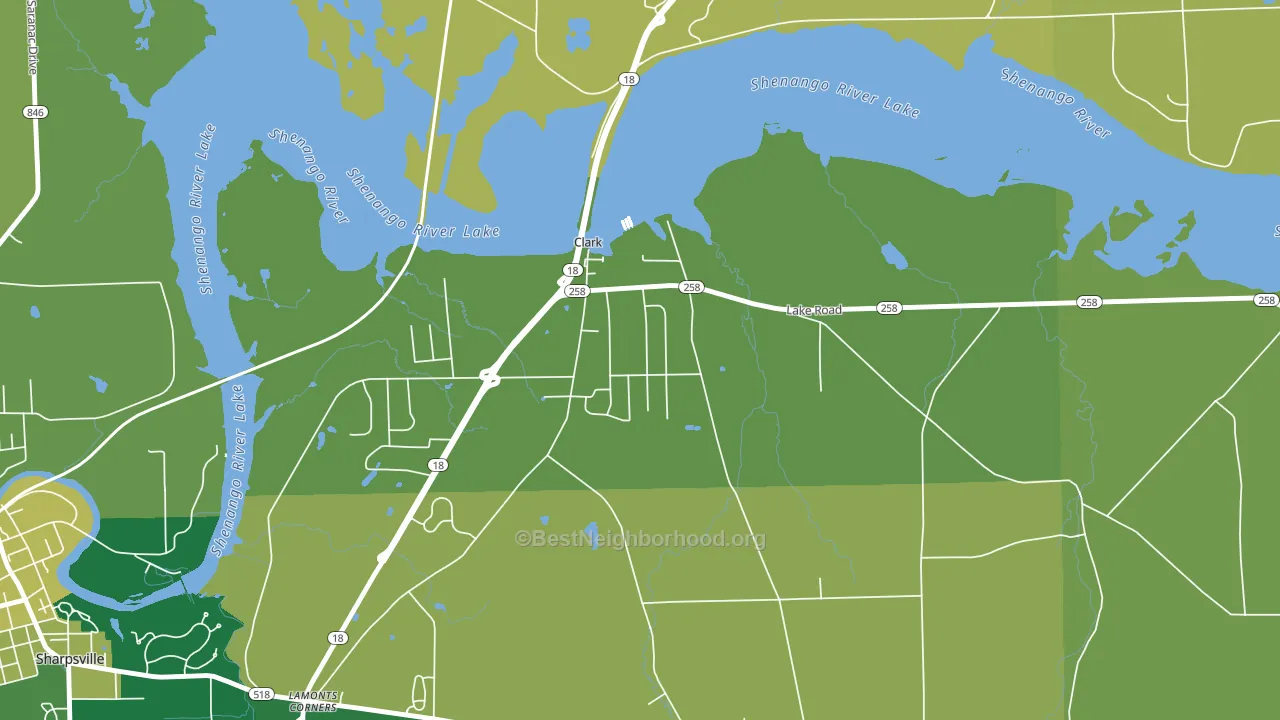 16113, PA block-group voter-turnout map