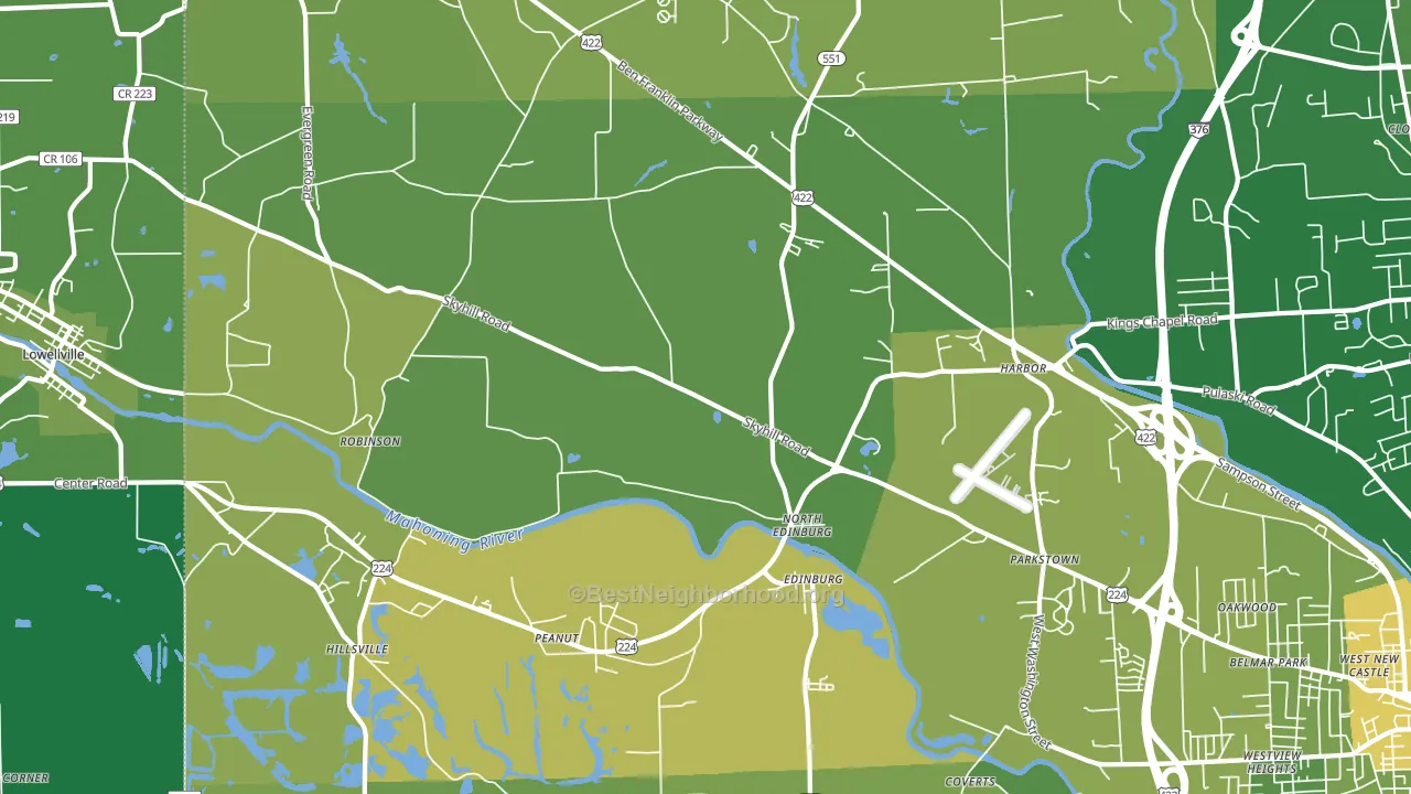 16116, PA block-group voter-turnout map