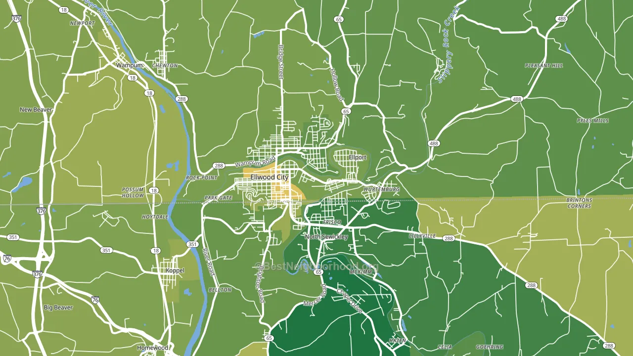 16117, PA block-group voter-turnout map