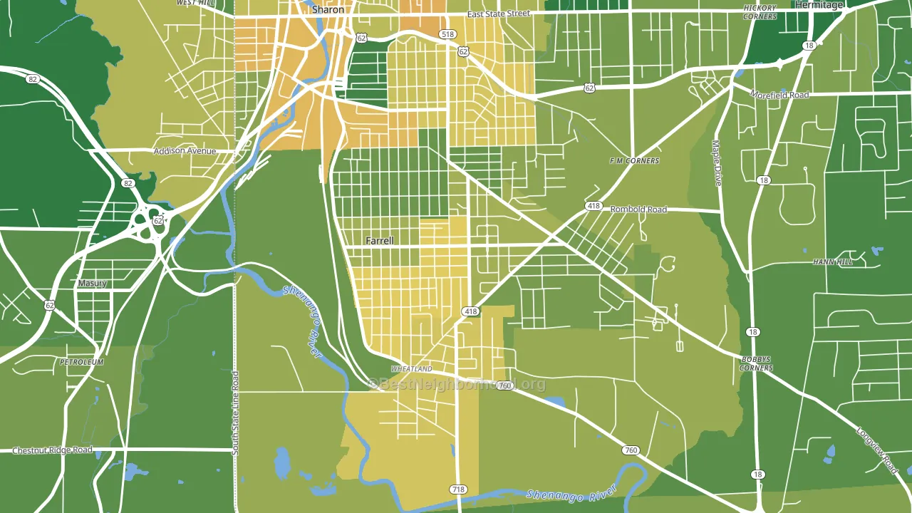 16121, PA block-group voter-turnout map