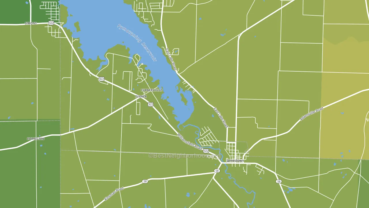 16134, PA block-group voter-turnout map
