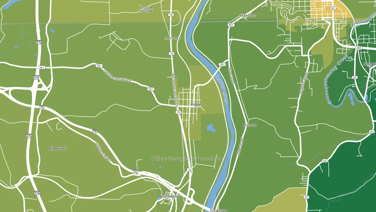 16136, PA block-group voter-turnout map