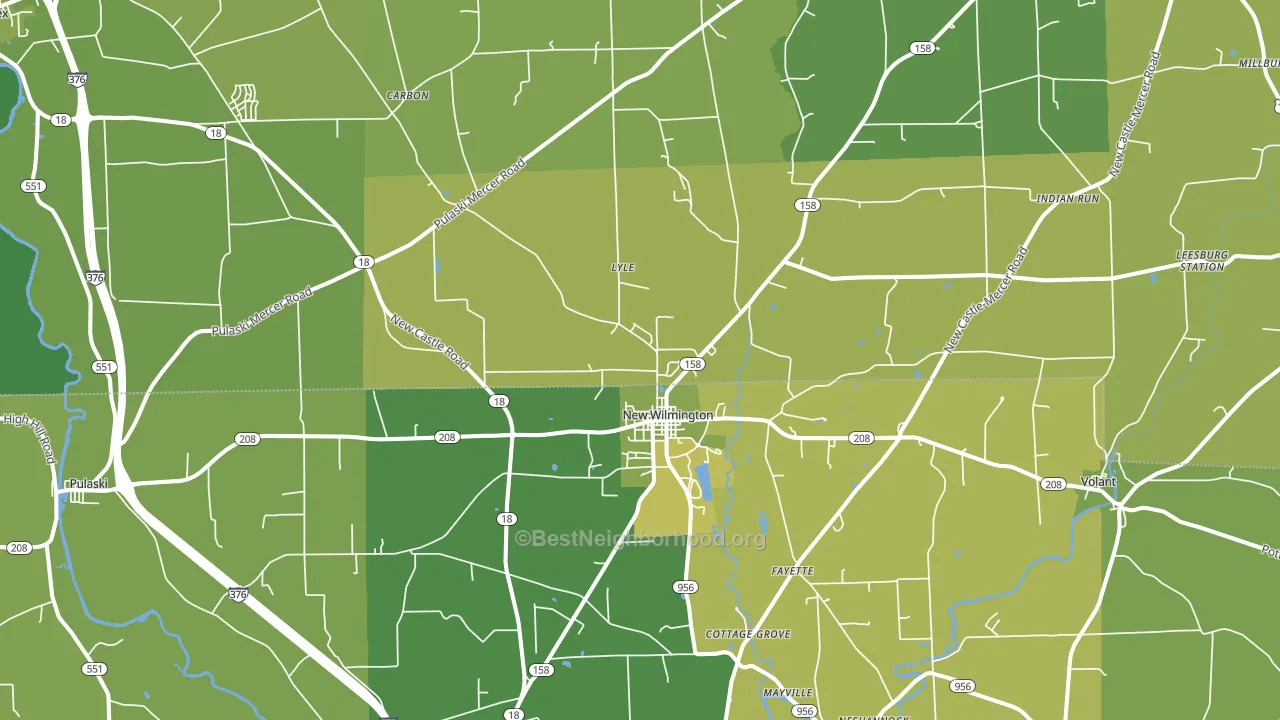 16142, PA block-group voter-turnout map