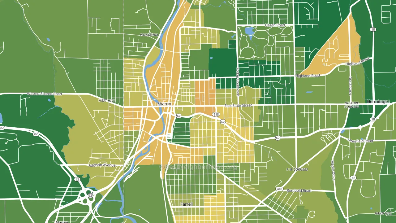 16146, PA block-group voter-turnout map